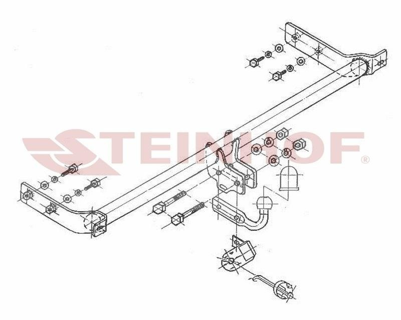 Hak holowniczy Steinhof Volkswagen Passat B3 Kombi 1988-1993