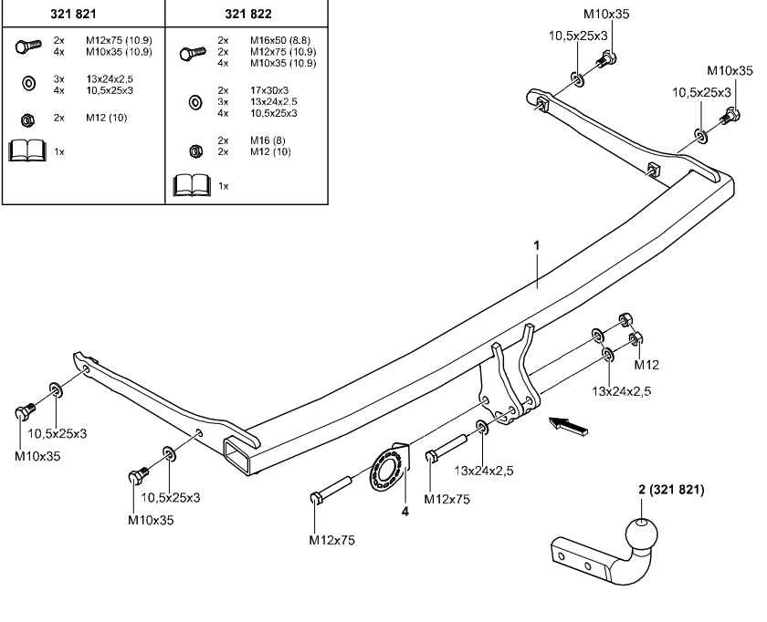 Hak holowniczy Westfalia VW CC B7 2012-