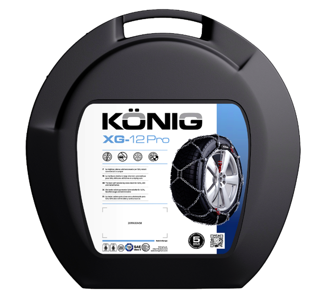 Łańcuchy śniegowe Konig XG-12 pro z napinaczem Grupa 230 I 215/65R16