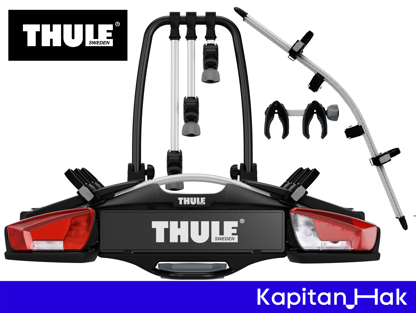 Bagażnik na hak Thule VeloCompact 3 13-pin 926 + 9261 - 4 rowery