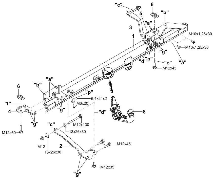 Hak holowniczy Westfalia Opel Movano C 10/2021-