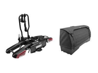 Bagażnik rowerowy z boxem 300l na hak Thule EasyFold 3 944100 + Onto 2