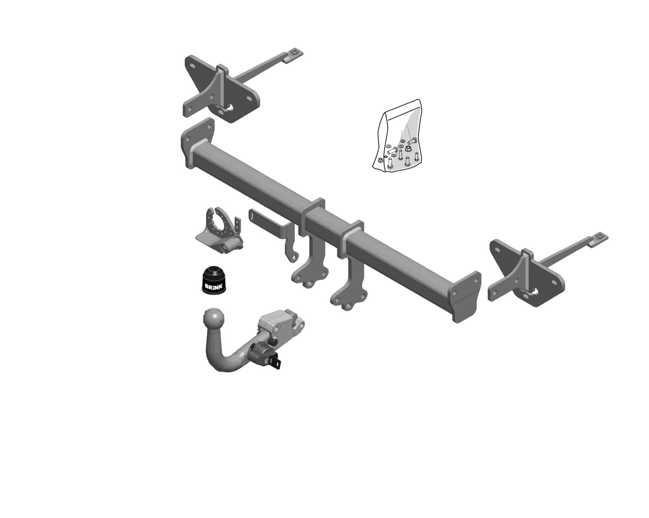 Hak holowniczy BRINK Fiat 500e 2020-