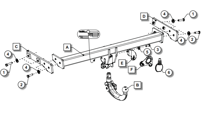 Wypinany hak holowniczy ORIS Volvo EC40 2024-