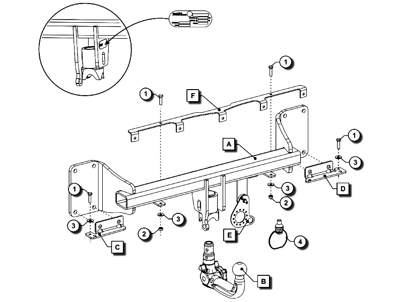 Wypinany hak holowniczy ORIS BMW X7 G07 2019-