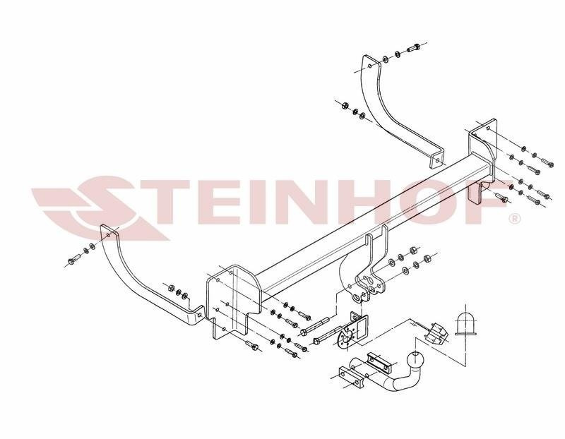 Hak holowniczy Steinhof Peugeot 407 SW Kombi 2004-2010