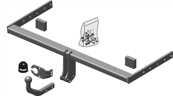 Hak holowniczy Brink Audi A3 Sportback (8PA) 07.2008-10.2012