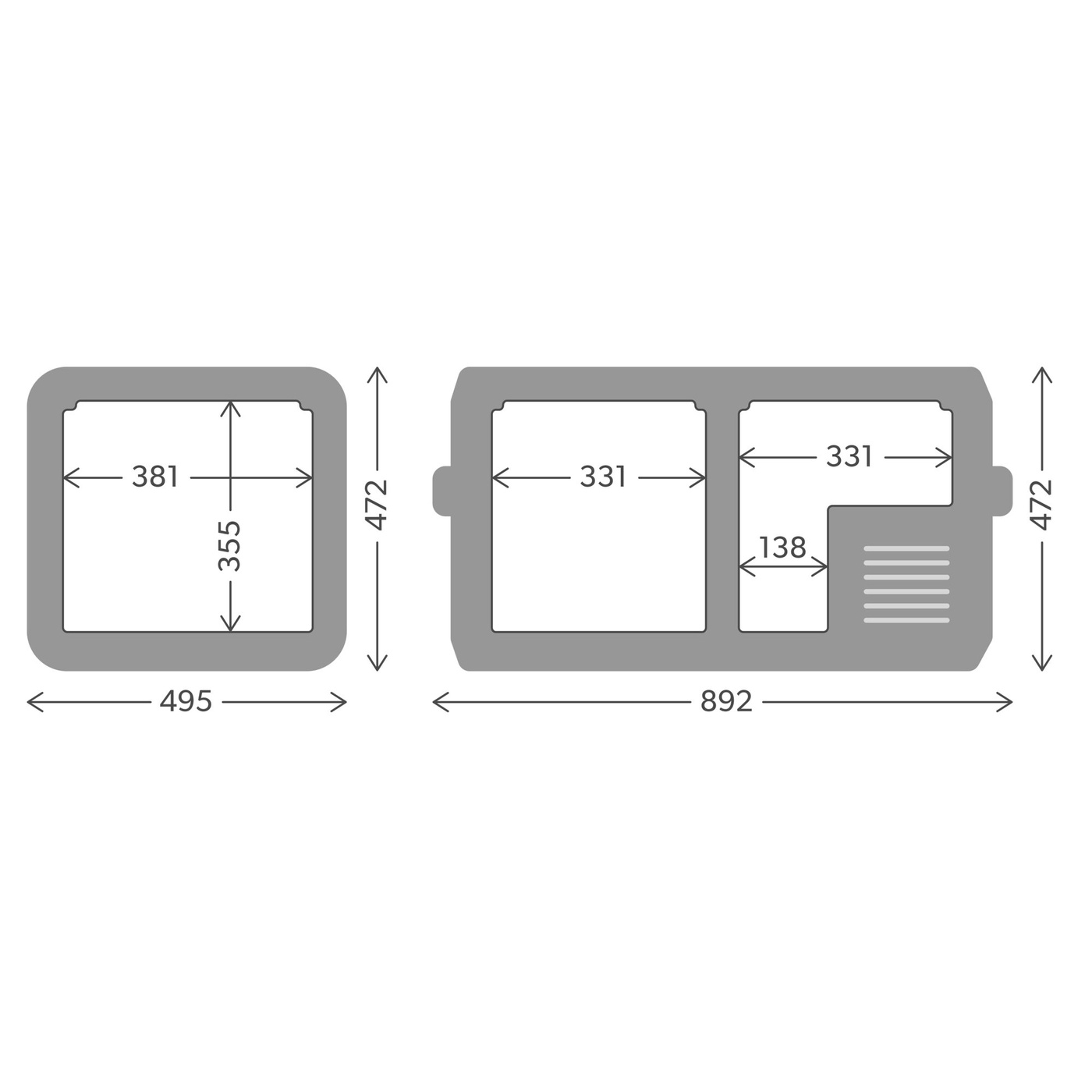 Dometic CFX5 75DZ - Lodówka turystyczna 75l | Dwustrefowa | Kompresorowa | 12/24V, WiFi | 97000050763