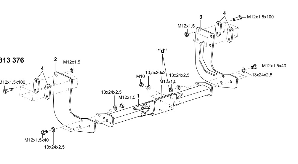 Hak holowniczy Westfalia 313376600001