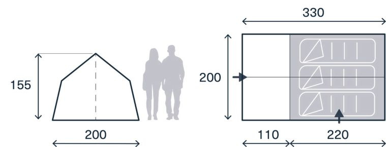 Namiot turystyczny Kampa Moongazer 23  9120002490