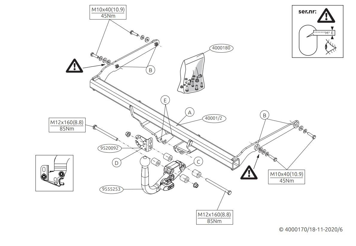 Hak holowniczy BRINK TOYOTA YARIS 2020- + moduł 7-PIN