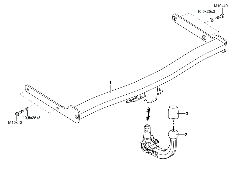 Hak Westfalia Audi A3 3-dr Hatchback 8P 2003-2012