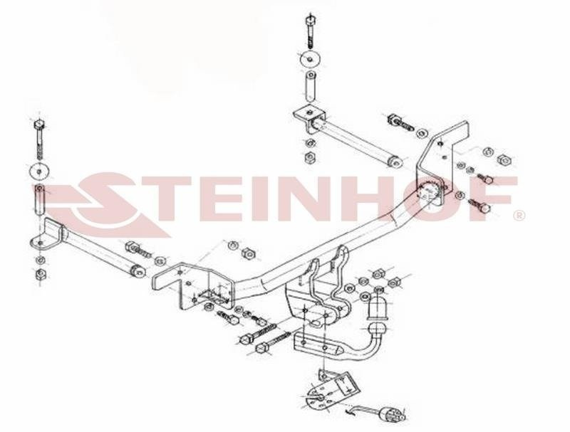 Hak holowniczy Steinhof Audi 80 B4 Sedan 1991-1995