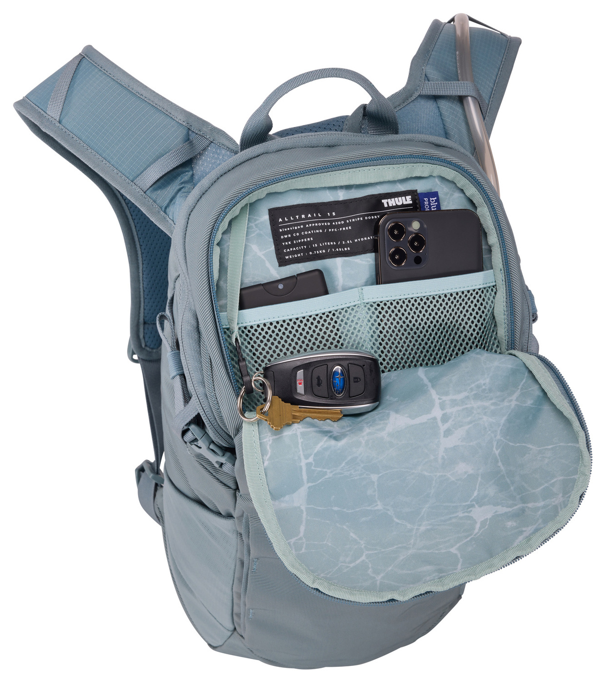 Plecak turystyczny z bukłakiem Thule AllTrail Hydration Backpack 16L - Pond Gray - 3205080