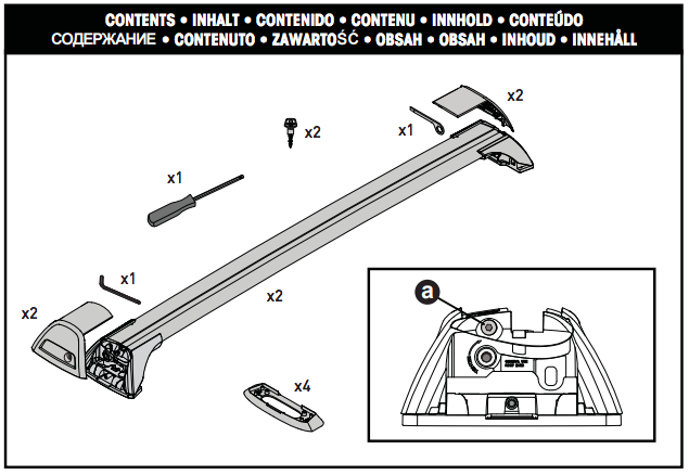 Bagażnik Yakima Flushbar Black BMW Seria 5 F11 Touring 2010-2017