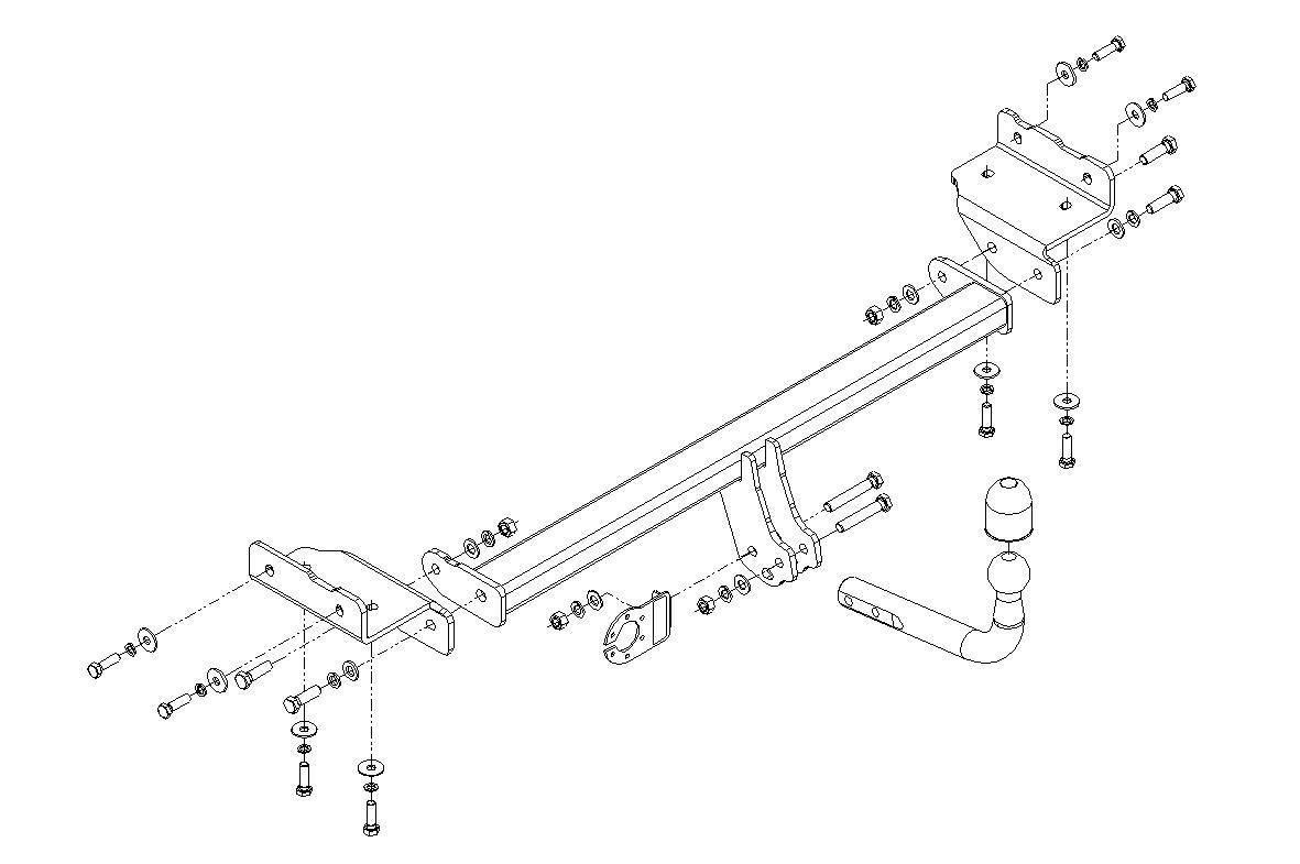 Hak holowniczy Autohak Hyundai ix35 03.2010-