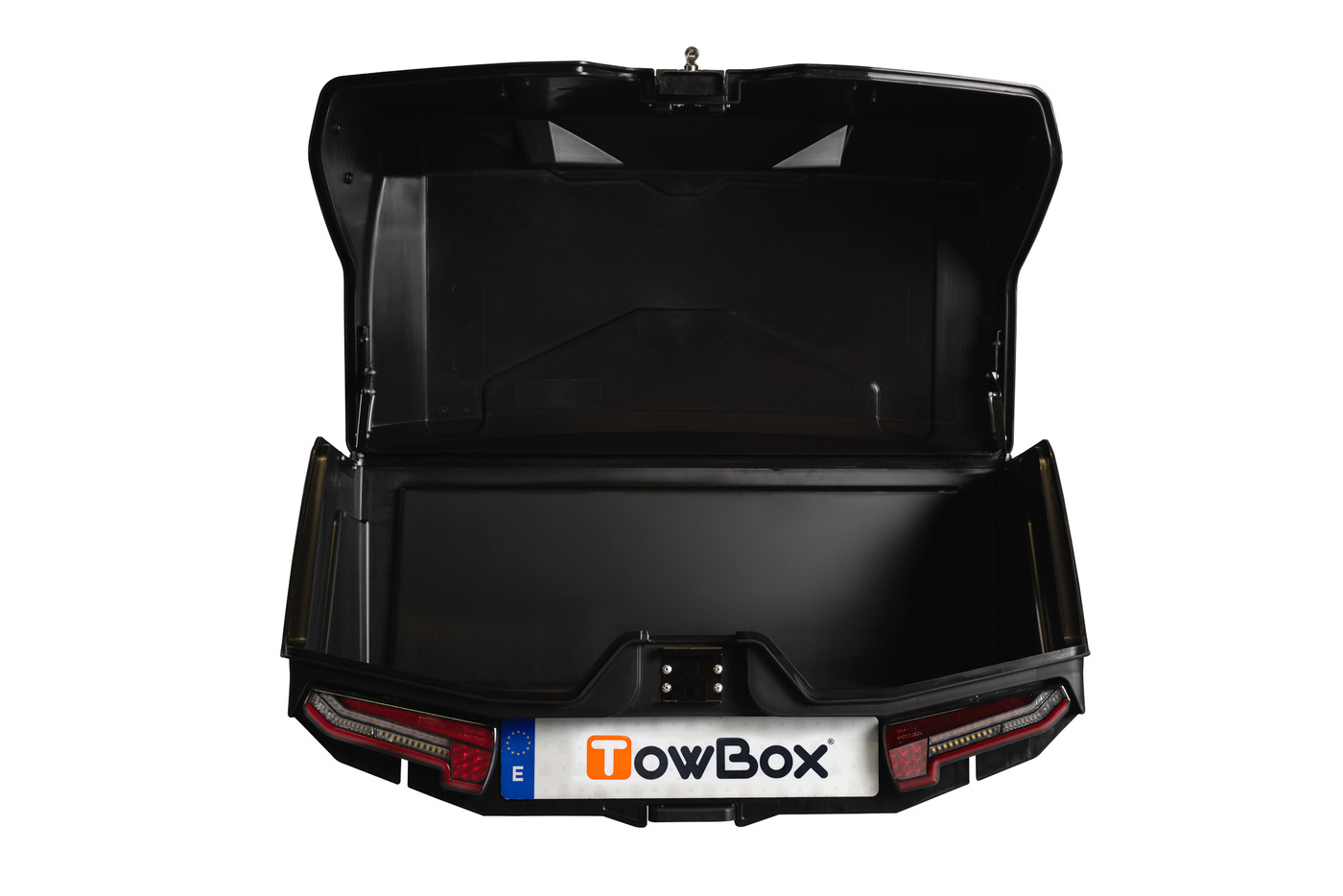 Box na hak 330l | Kufer Towbox Alpha Black LED