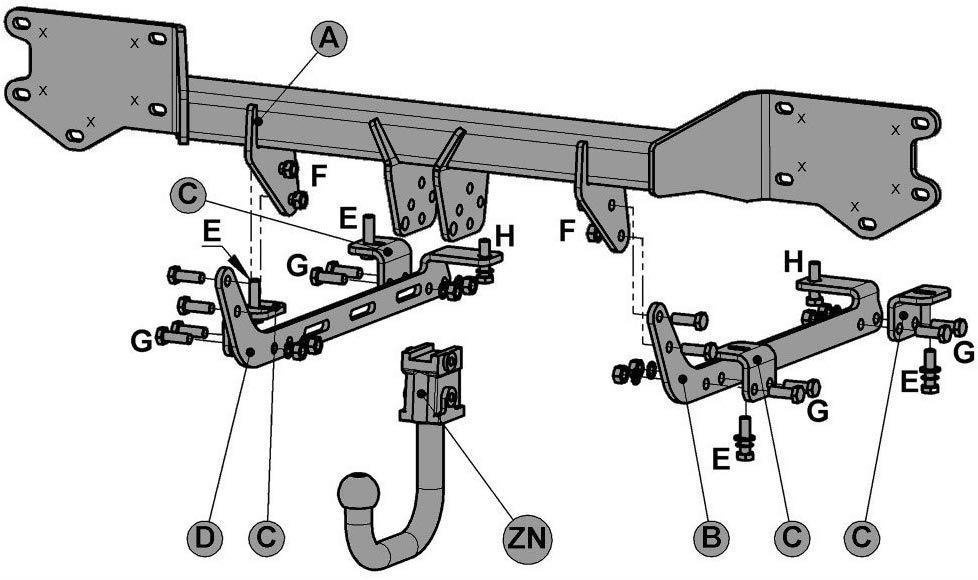 Hak holowniczy Witter Range Rover Sport L494 2013-