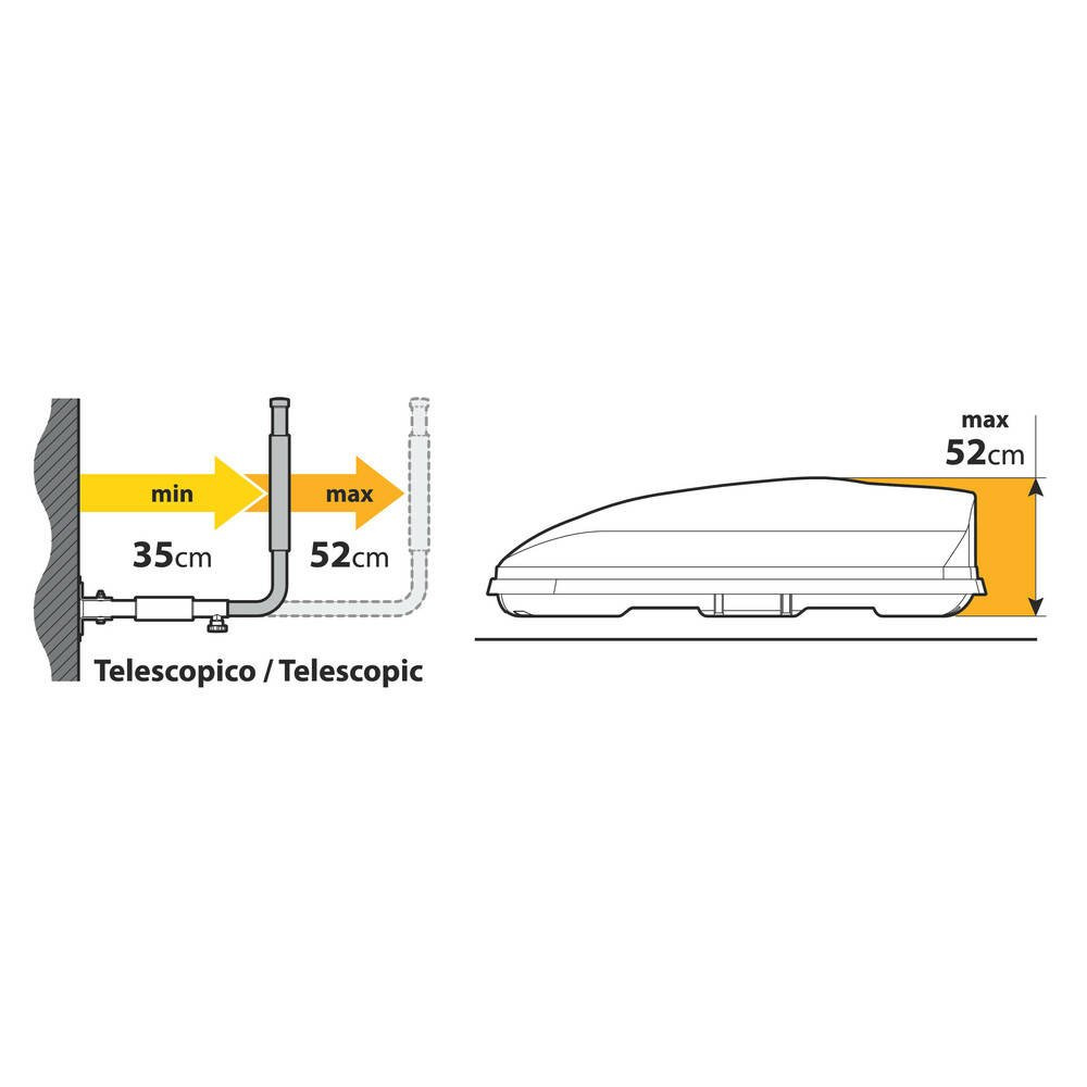 Nordrive Wieszak ścienny na box N60050 - Kątowy