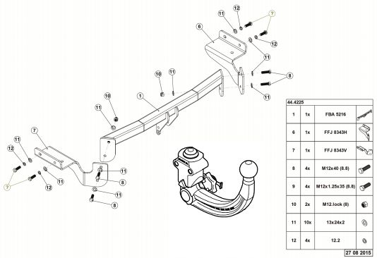 Hak holowniczy Westfalia KIA Venga 2010-2019