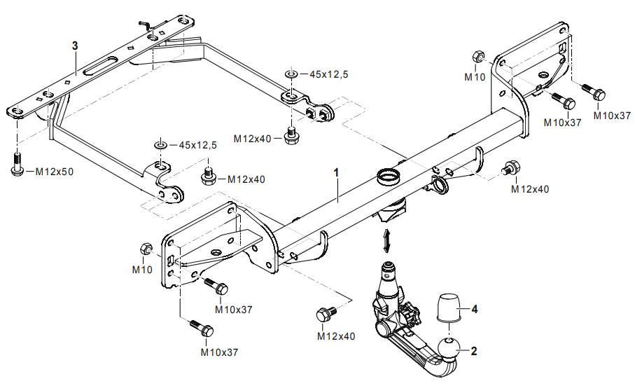 Hak holowniczy Westfalia Land Rover Range Rover Sport (L494) 2013-