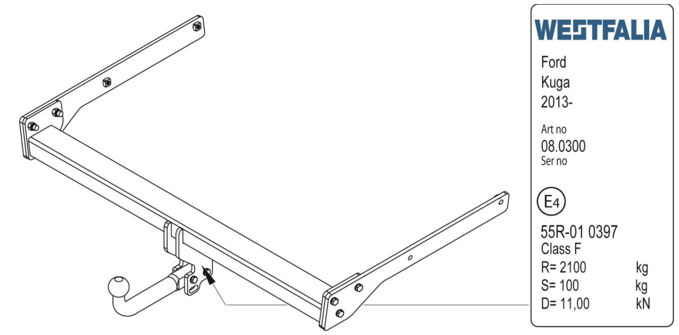Hak holowniczy Westfalia Ford Kuga II 2013-2019