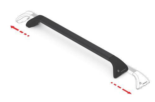 Nordrive N15012 "SNAP-FIT" TELESCOPIC STEEL BARS 110-140CM BLACK COLOR