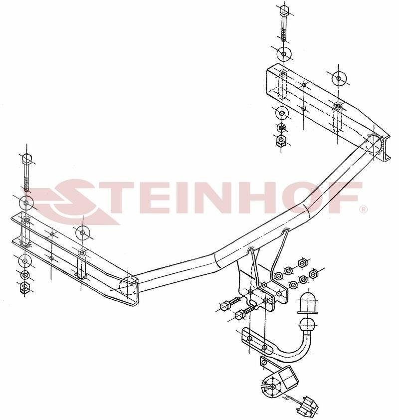 Hak holowniczy Steinhof Audi A4 B6 Sedan 2000-2004