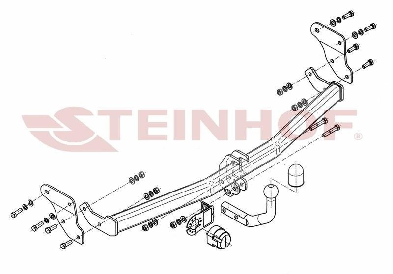 Hak holowniczy Steinhof Hyundai i20 PB 06.2012-2014