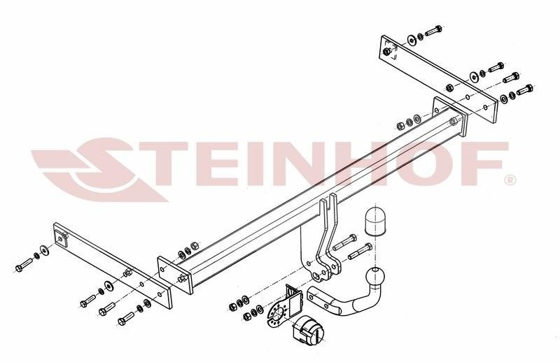 Hak holowniczy Steinhof Volkswagen Sharan II 09.2010-06.2012