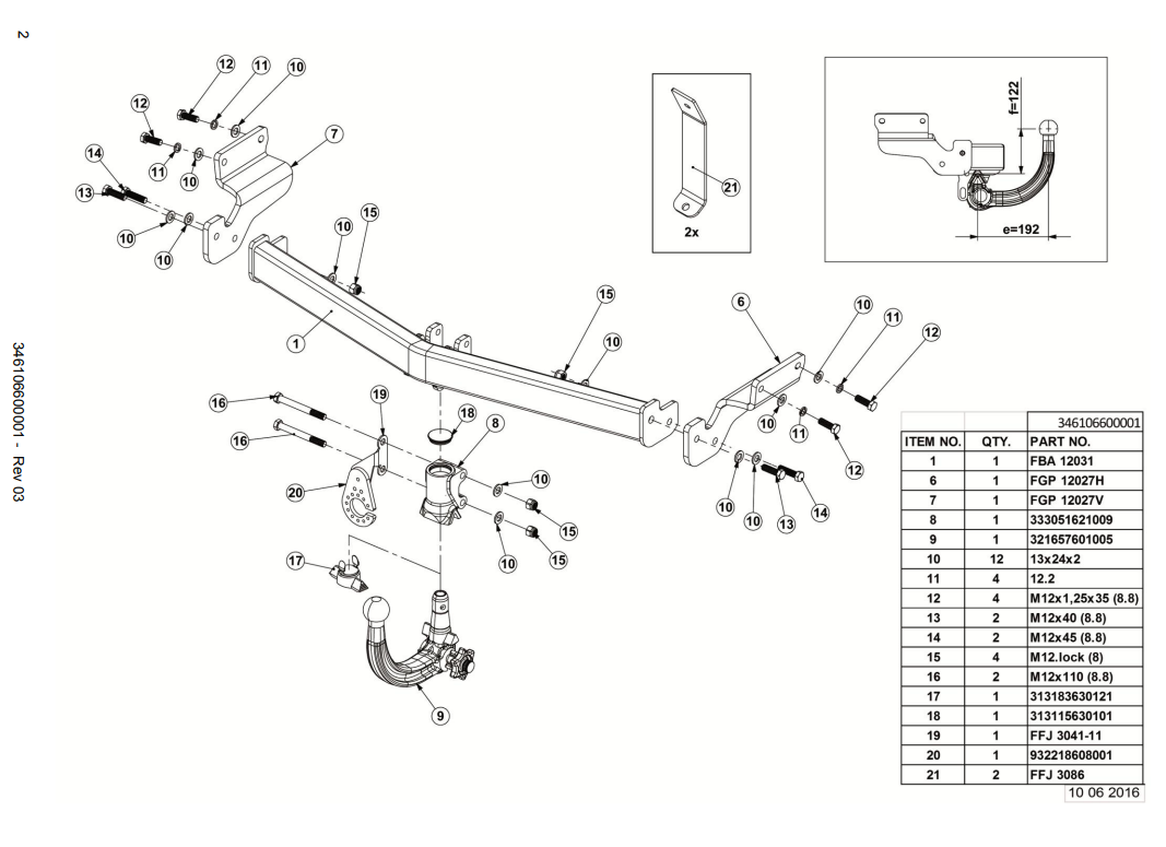 Hak holowniczy Westfalia Hyundai i20 2014-2018