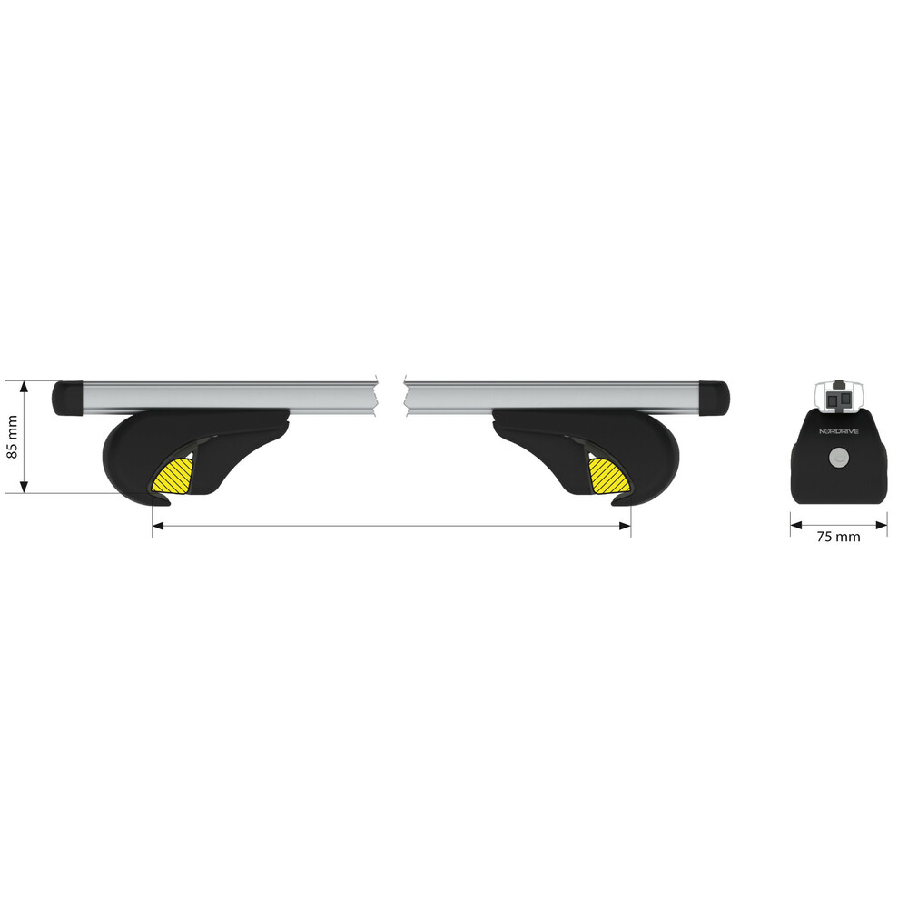 Bagażnik dachowy belki NORDRIVE  Mercedes ML W166 10/11>12/15