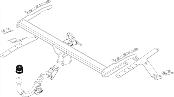 Hak holowniczy Brink TOYOTA AVENSIS kombi T25 2003-2008