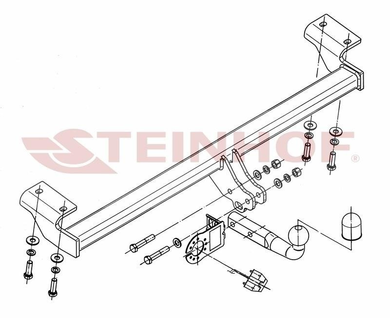 Hak holowniczy Steinhof Toyota RAV4 II 2000-2006