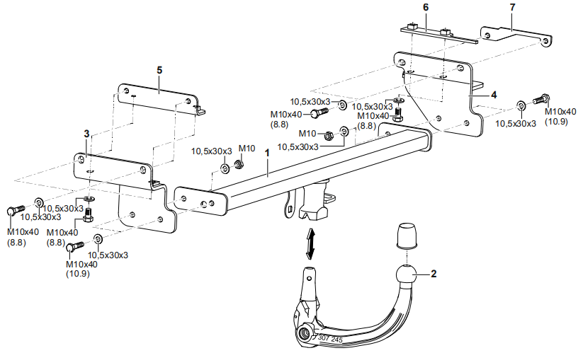 Hak holowniczy Westfalia Nissan Qashqai (J10) 2007-2013