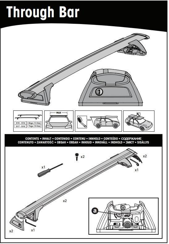 Bagażnik dachowy SILVER Yakima FORD S-Max 2015-