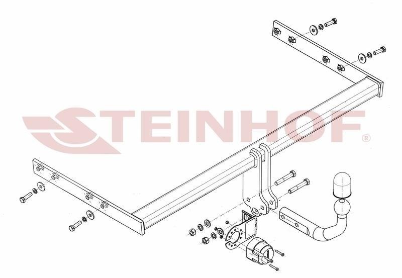 Hak holowniczy Steinhof Audi A3 8P FL 07.2008-04.2012