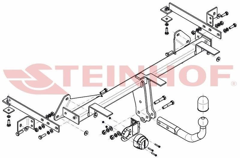 Hak holowniczy Steinhof FIAT 500L Cross 2018-