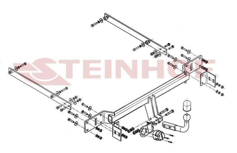 Hak holowniczy Steinhof Mercedes C klasa W204 Sedan 2007-2014