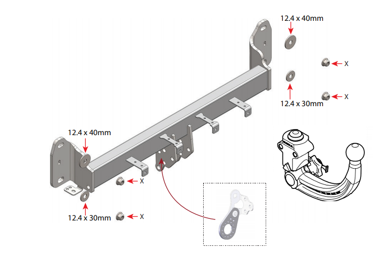 Hak holowniczy Westfalia 303496600001