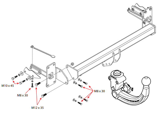 Hak holowniczy Westfalia 338128600001