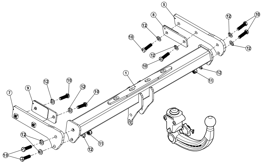 Hak holowniczy Westfalia Volvo XC70 2007-2016