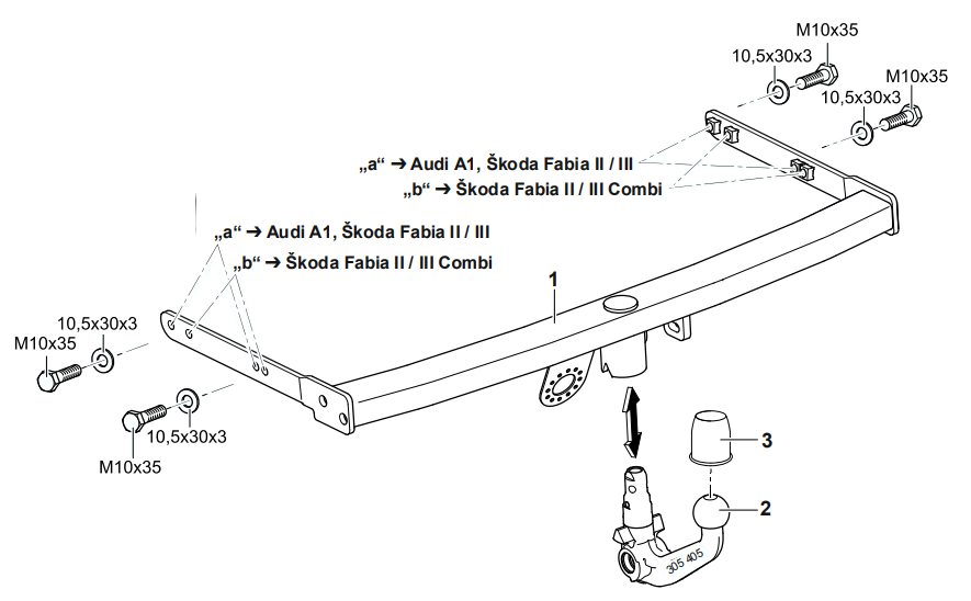 Hak holowniczy WestfaliaŠkoda Fabia III Hatchback 2014-2021