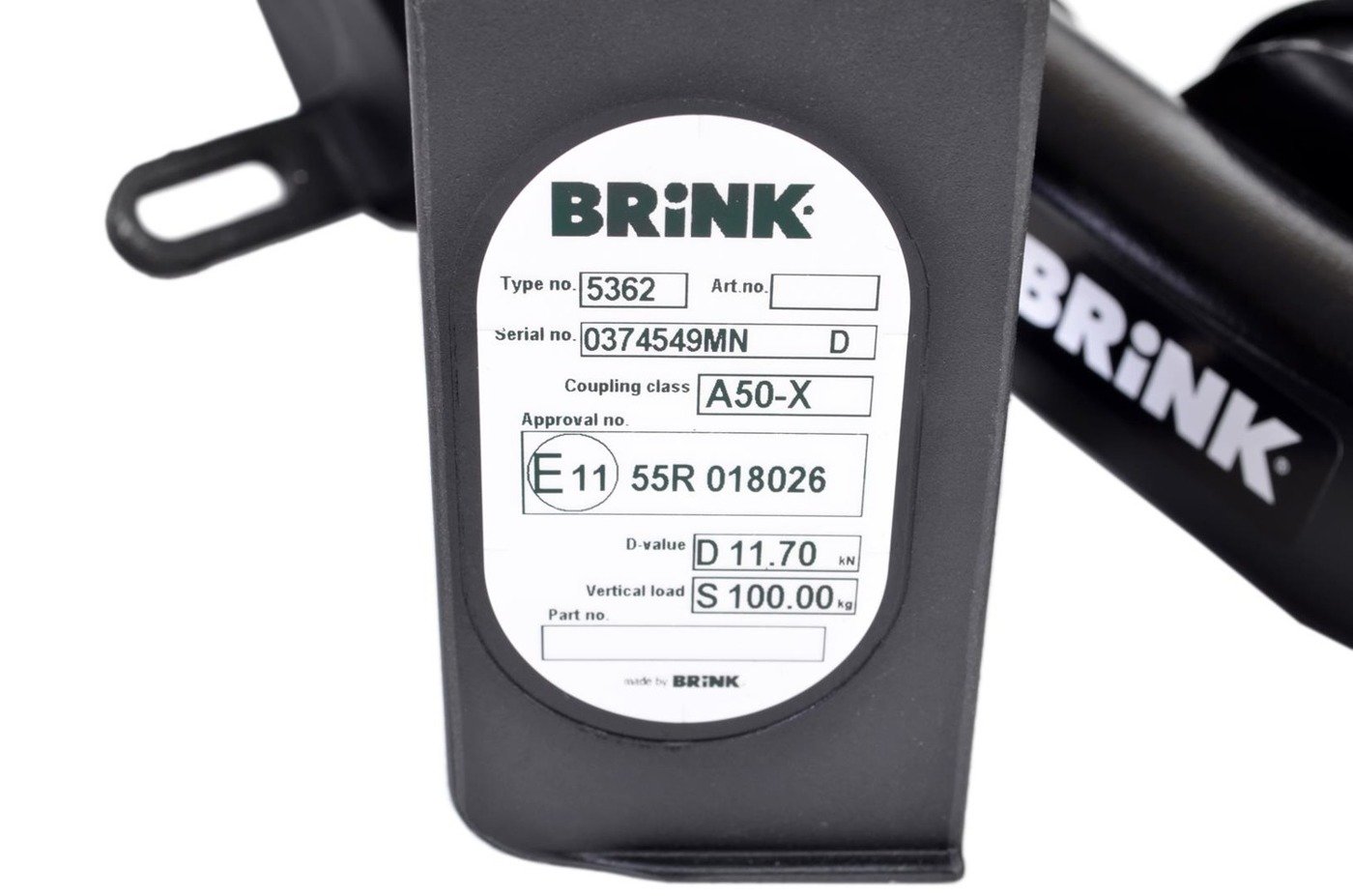 Hak holowniczy wypinany Brink BMW X3 (F25) 11.2010-03.2014