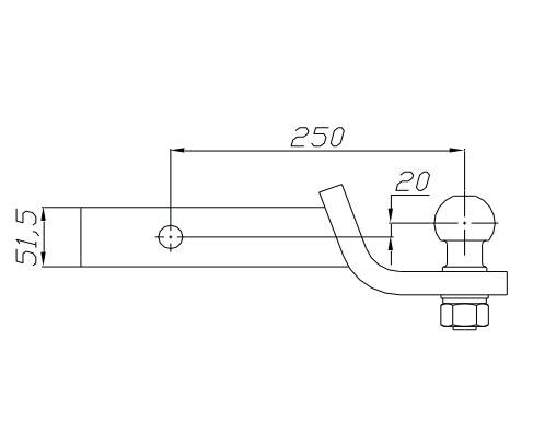 Kula adapter do haków USA AUTOHAK AH-4 