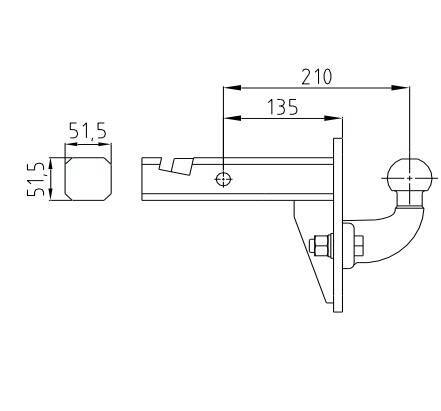 Kula adapter do haków USA AUTOHAK AH-5