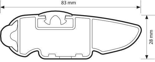 Nordrive N15082 "SILENZIO" ALUMINUM WING BARS "XL" 140 CM BLACK