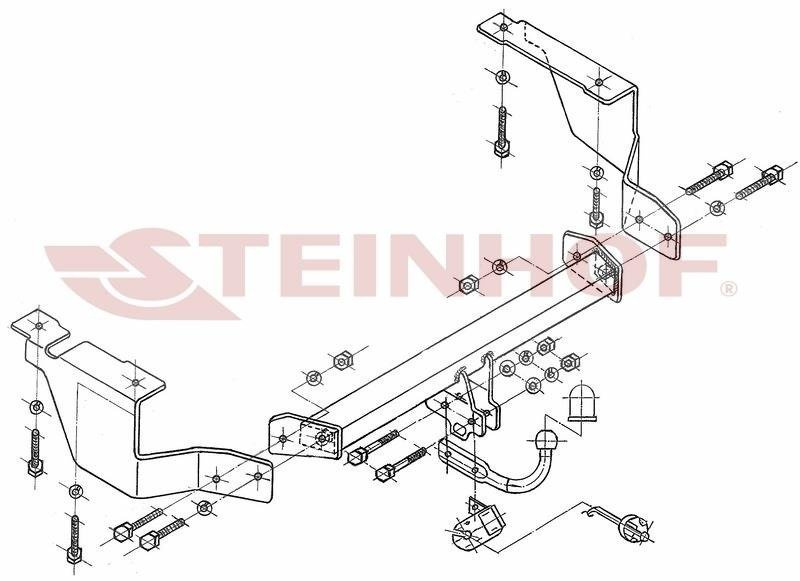 Hak holowniczy Steinhof Citroen C5 I FL Break 09.2004-04.2008