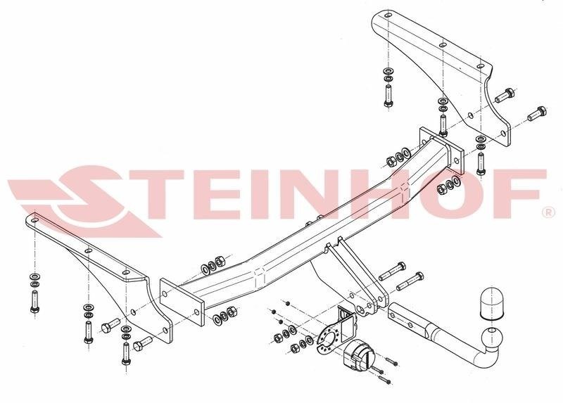 Hak holowniczy Steinhof Jeep Cherokee (KJ) 2001-2008