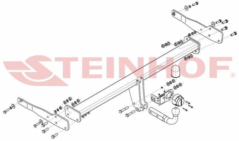 Hak holowniczy Steinhof Volkswagen Sharan II 06.2012-